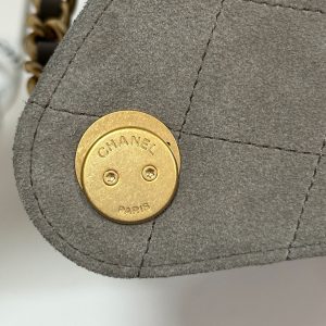 CC 25C Hobo Bags 30cm Warm Grey Suede 243557