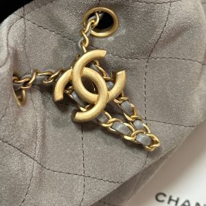 CC 25C Hobo Bags 30cm Warm Grey Suede 243557