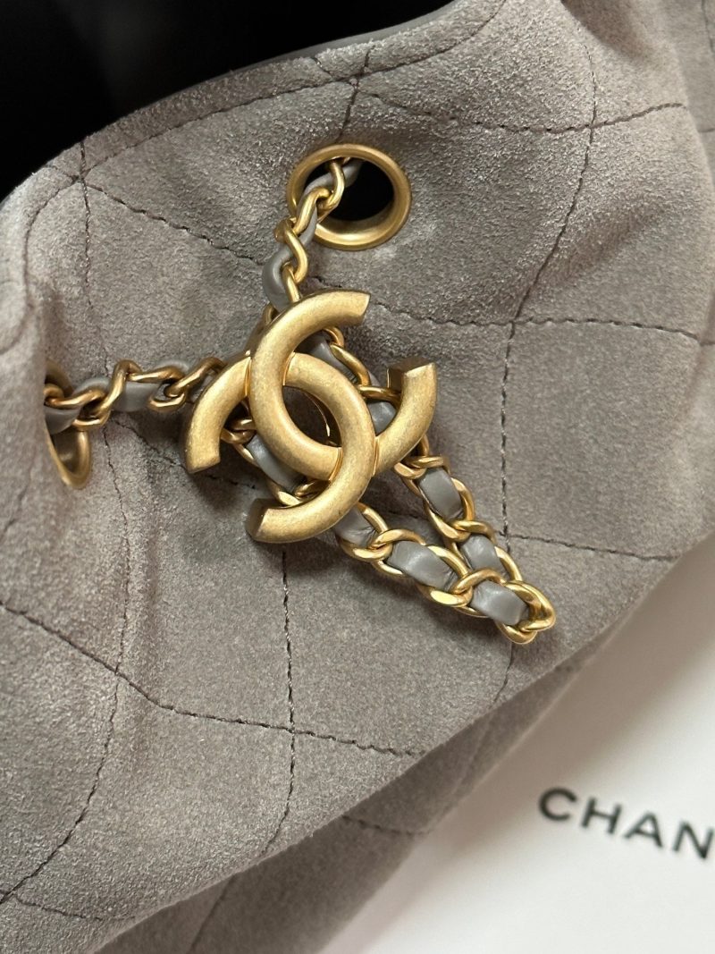 CC 25C Hobo Bags 30cm Warm Grey Suede 243557