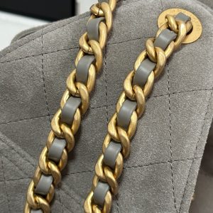 CC 25C Hobo Bags 30cm Warm Grey Suede 243557