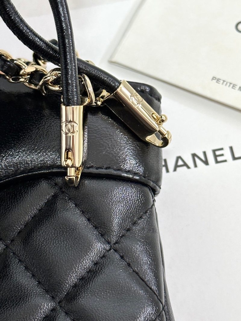 CC 25P Mini 31 Bag Black Waxed Sheepskin Gold Hardware 243582