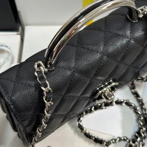 img_b885826e_20250328_i1743135745582_7715_0_1_jpg CC 25P Wallet Woc Handle 17cm Black Leather Silver Hardware 243445