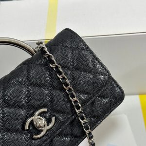 img_b885826e_20250328_i1743135745659_6983_0_3_jpg CC 25P Wallet Woc Handle 17cm Black Leather Silver Hardware 243445