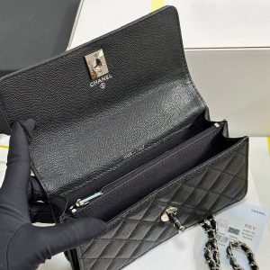 img_b885826e_20250328_i1743135746535_4975_0_6_jpg CC 25P Wallet Woc Handle 17cm Black Leather Silver Hardware 243445