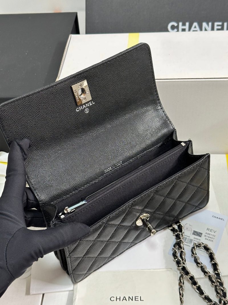 img_b885826e_20250328_i1743135746535_4975_0_6_jpg CC 25P Wallet Woc Handle 17cm Black Leather Silver Hardware 243445