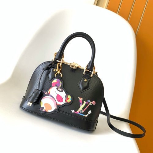 LV x TM Alma BB M13670 Handbag 23.5cm Black Epi Grained Cowhide