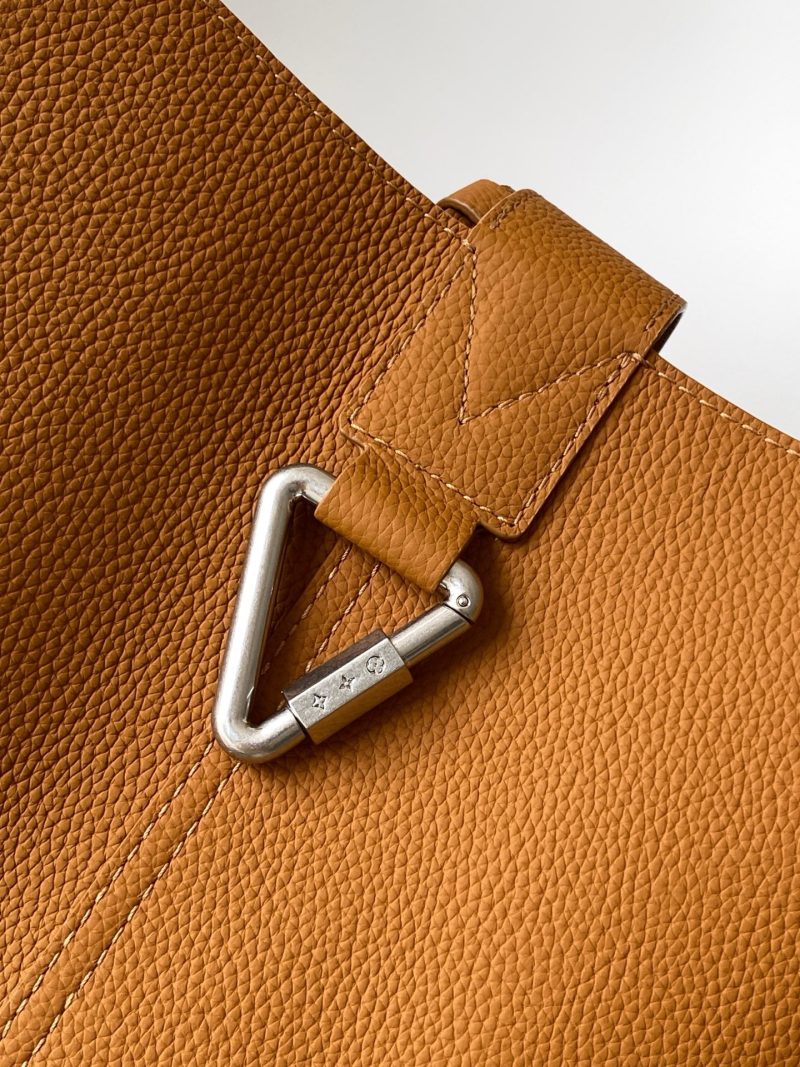 LV Verso Hobo Brown Calfskin Suede