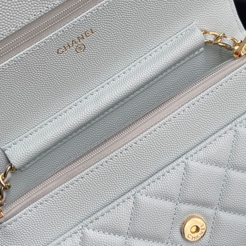 CC Mini Crossbody Bags 20cm Light Blue Caviar GHW 234830