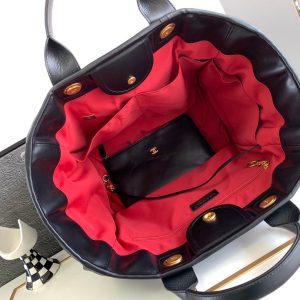 CC MEDIUM DEAUVILLE TOTE BAG 33CM BLACK CALFSKIN GHW