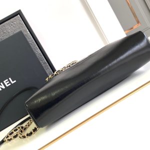 cc 24s31 mini shopping bag 22cm black lambskin gold hardware