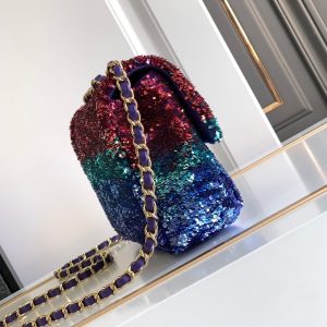img_d0c94e6f_20240104_i1704297653_3011_1_jpg Flap Bag Mini 21cm Multicolor Sequin