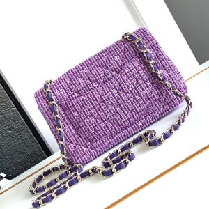 CC CLASSIC 20 HANDBAG IN LIGHT PURPLE WOOL TWEED