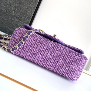 CC CLASSIC 20 HANDBAG IN LIGHT PURPLE WOOL TWEED