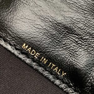 CC MINI 18 BAG IN BLACK CALFSKIN WITH GOLD HARDWARE