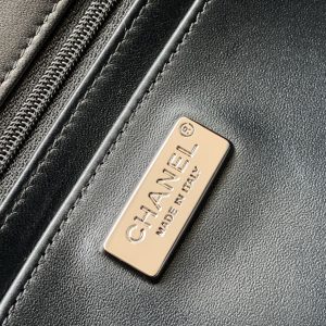 flap bag medium 25 black pink sequin silver hardware