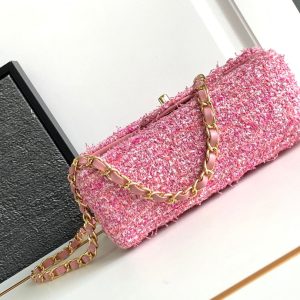 img_d0c94e6f_20240511_i1715409349_8205_5_jpg flap bag mini 20 pink tweed silver hardware