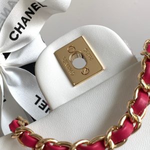 MINI 20 CLASSIC HANDBAG IN WHITE EMBROIDERED TWEED SEQUINS