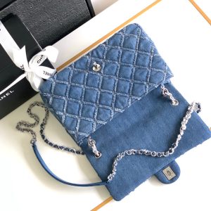 CC MINI 25 CLASSIC BAG IN BLUE COBALT DENIM