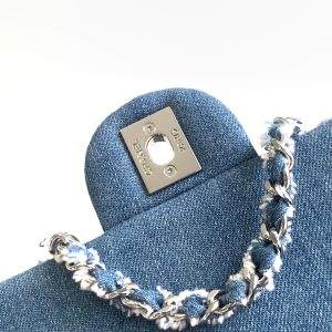 CC MINI 25 CLASSIC BAG IN BLUE COBALT DENIM