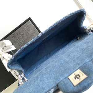 CC MINI 25 CLASSIC BAG IN BLUE COBALT DENIM