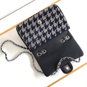 CC 21 EVENING BAG IN BLACK MIX SILVER CALFSKIN