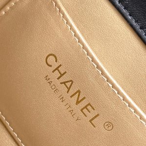 CC MINI 20 FLAP BAG IN BLACK LAMBSKIN GOLD HARDWARE