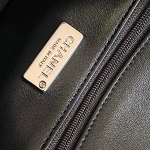 CC 21 EVENING BAG IN BLACK MIX WHITE WOOL TWEED