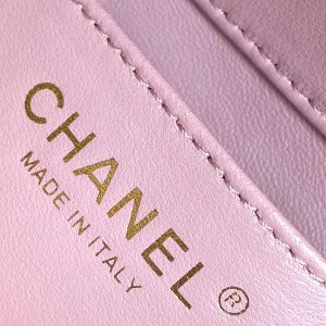 CC MINI 20 FLAP BAG IN LIGHT PINK LAMBSKIN GOLD HARDWARE