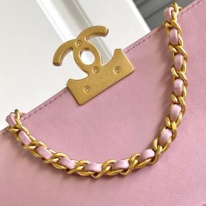 CC MINI 20 FLAP BAG IN LIGHT PINK LAMBSKIN GOLD HARDWARE