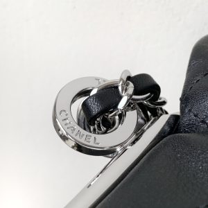 CC Vintage Hobo Bag 40cm Black Lambskin Silver Hardware