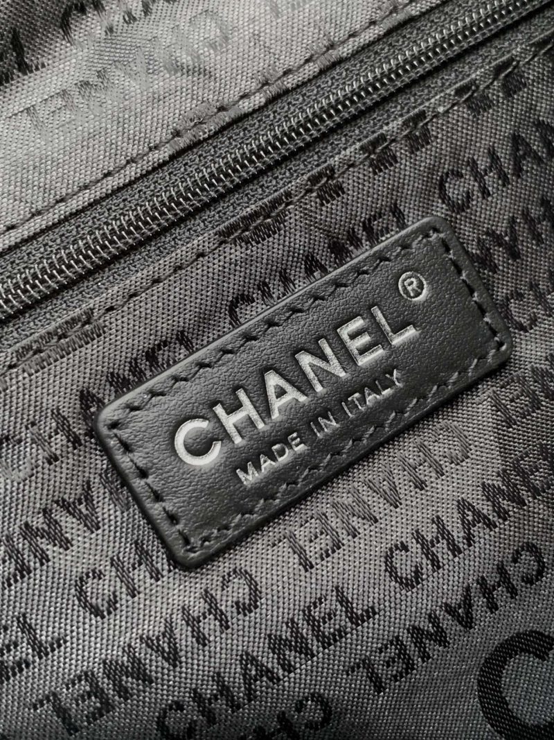 CC Vintage Hobo Bag 30cm Black Lambskin Silver Hardware