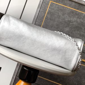 img_d0c94e6f_20241016_i1729083005_6191_0_jpg CC Vintage Hobo Bag 40cm Silver Metalic Lambskin Silver Hardware