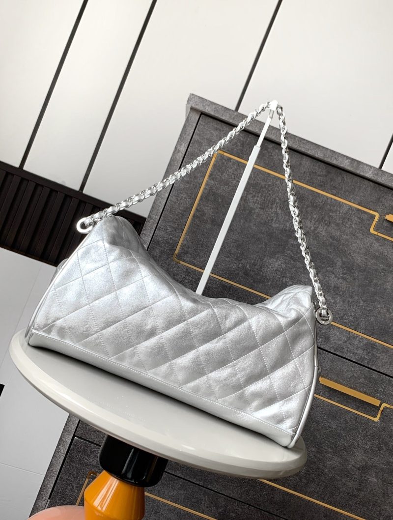 img_d0c94e6f_20241016_i1729083005_7753_0_jpg CC Vintage Hobo Bag 40cm Silver Metalic Lambskin Silver Hardware