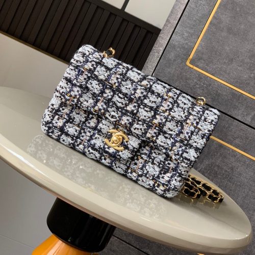 img_d0c94e6f_20250301_i1740824853_4597_3_jpg Flap Bag Mini 20cm Black White Tweed Sequin