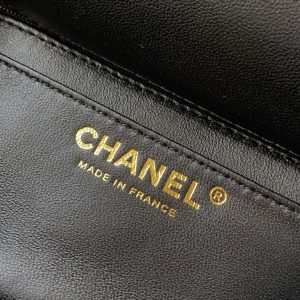 Flap Bag Mini 20cm Black White Tweed Sequin