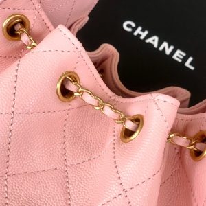 CC 25C Hobo Bags 20cm Light Pink Grained Calfskin