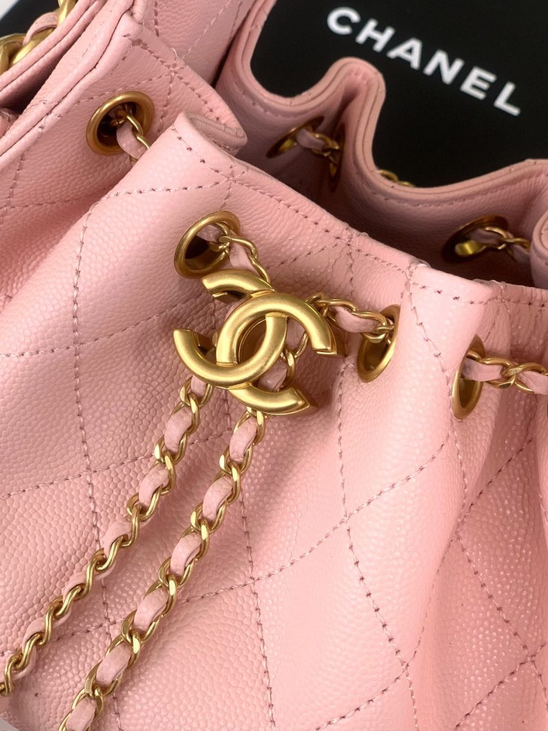 CC 25C Hobo Bags 20cm Light Pink Grained Calfskin