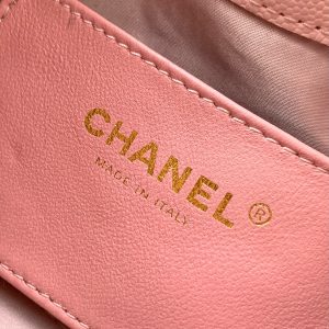 CC 25C Hobo Bags 20cm Light Pink Grained Calfskin