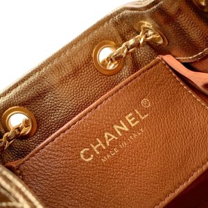 CC 25C Hobo Bags 20cm Bronze Metalic Grained Calfskin