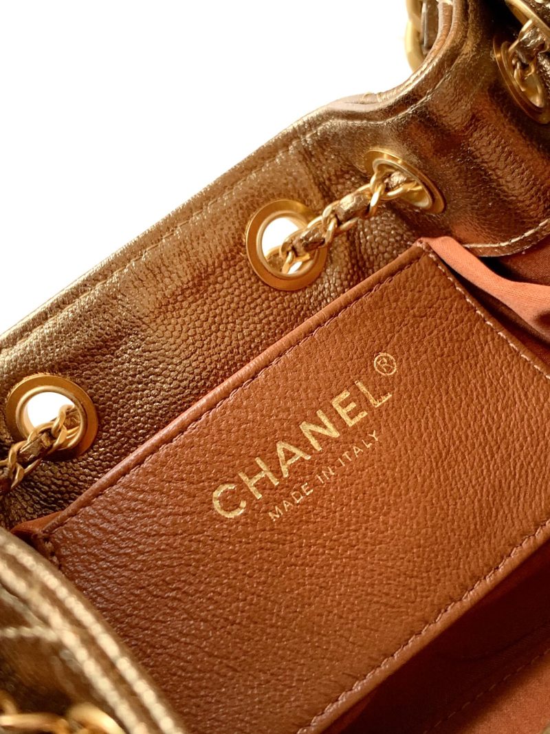 CC 25C Hobo Bags 20cm Bronze Metalic Grained Calfskin