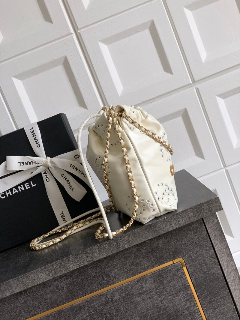 CC 25S Hobo Bag 18.5cm Cream Calfskin Gold Hardware