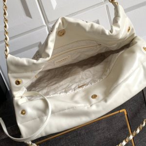 CC 25S Hobo Bag 30cm Cream Calfskin Gold Hardware