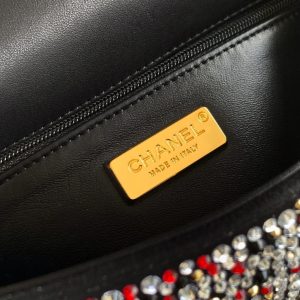 CC Classic Flap Bag 20cm Full Diamond Mutilcolor Calfskin