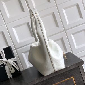 Chanel 26C Hobo Bag White Cowhide GHW 272332