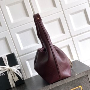 Chanel 26C Hobo Bag Dark Burgundy Cowhide GHW 272336