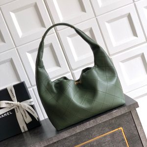 Chanel 26C Hobo Bag Olive Green Cowhide GHW 272338