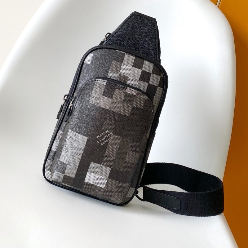 img_d85368cf_20250618_a1750232304797_3427_jpg Lv Avenue Slingbag Black Damoflage Black Canvas- Black Metal