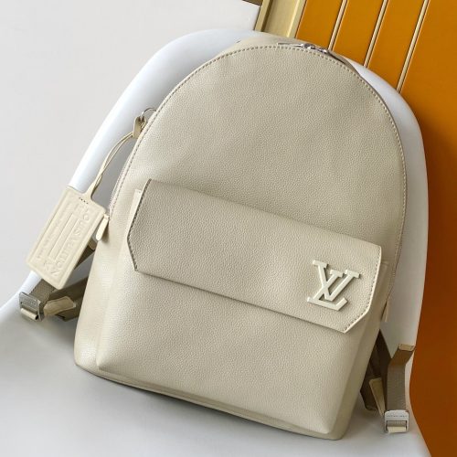 LV M22503 Takeoff Backpack Light Khaki Aerogram Cowhide
