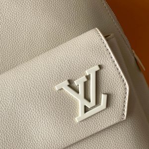 LV M22503 Takeoff Backpack Light Khaki Aerogram Cowhide