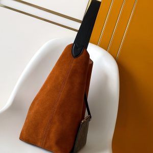 LV Low Key Hobo MM BAg Brown Cognac Suede 268169